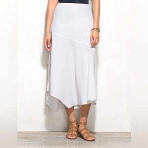 Dressbarn Westport 1962 White Asymmetrical Skirt